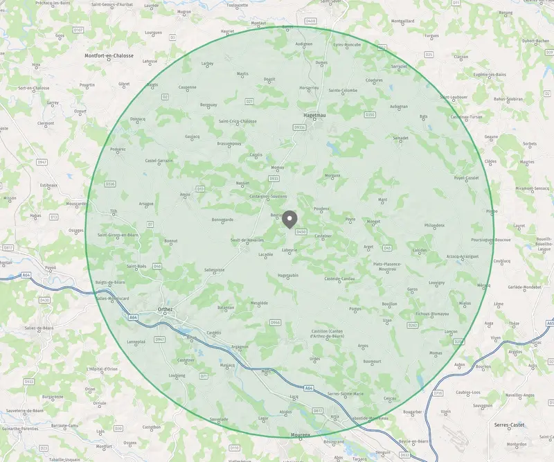 Zone d'intervention orthez hagetmau et alentours Zone d'intervention de Netava : orthez hagetmau et alentours