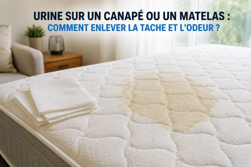 urine sur un canapé ou un matelas, Comment enlever la tache et l'odeur ?
